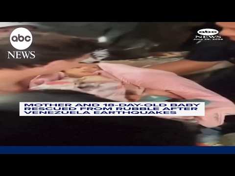 You are currently viewing 18-day-old baby, mom rescued from rubble after Venezuela earthquakes
