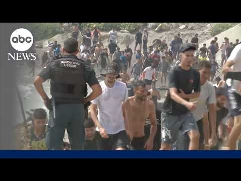 Read more about the article Thousands of migrants surge into Spanish enclave in North Africa
