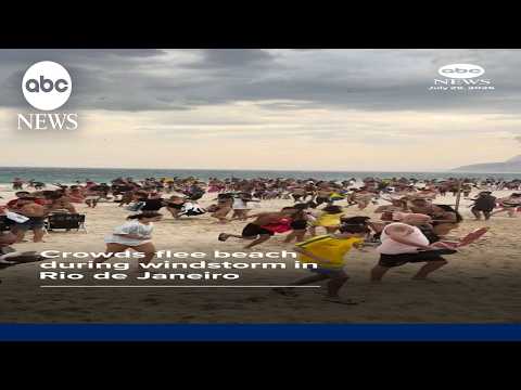 Read more about the article Crowds flee beach during windstorm in Rio de Janeiro