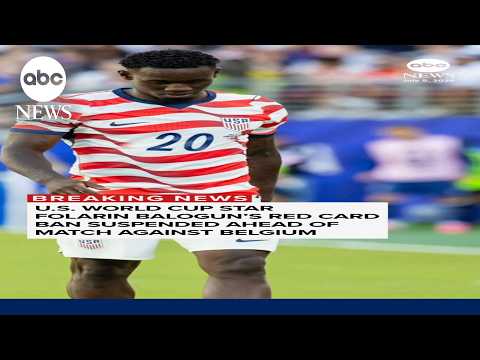 Read more about the article U.S. World Cup star Folarin Balogun’s red card ban suspended