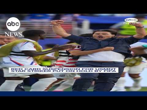 You are currently viewing Red card suspension for USMNT star striker put on hold by FIFA