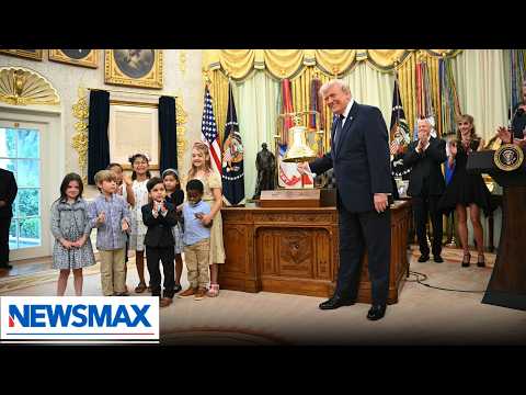Read more about the article Trump makes history: Rings NYSE opening bell from Oval Office | The Right Squad
