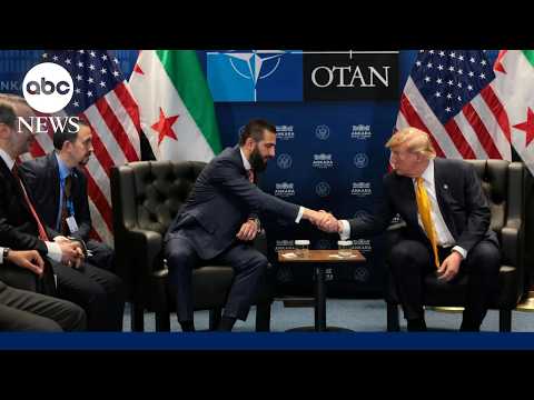 Read more about the article Trump meets with Syrian president at NATO summit
