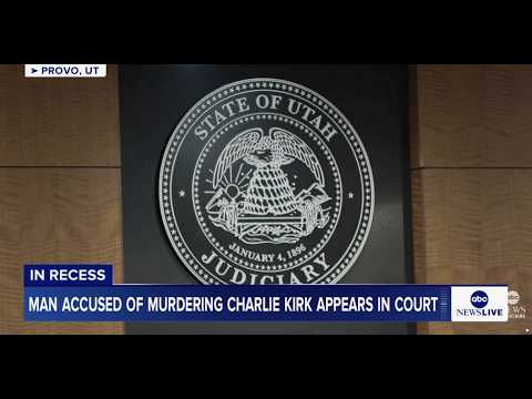Read more about the article Man accused of murdering Charlie Kirk appears in court for preliminary hearing: LIVE