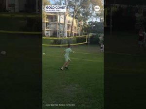 Read more about the article Boys play ball with kangaroo at Australia resort