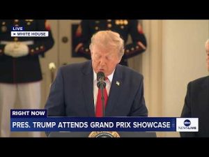 Read more about the article LIVE: President Trump attends Grand Prix showcase at the White House