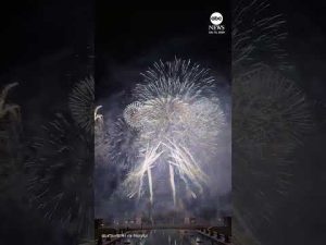Read more about the article Amazing display of fireworks light up the Eiffel Tower ahead of Bastille Day