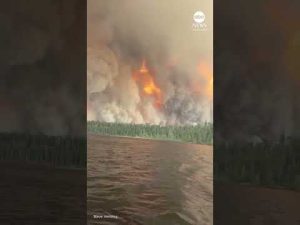 Read more about the article Lake Tamarack engulfed in flames from Canadian wildfire