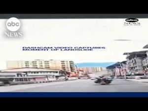 Read more about the article Dashcam video captures moment of landslide