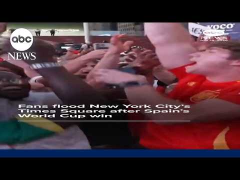 Read more about the article Fans flood New York City’s Times Square after Spain’s World Cup win