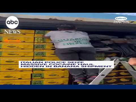 Read more about the article Italian police seize massive cocaine haul hidden in banana shipment