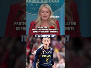 Read more about the article Leavitt responds to backlash against WNBA star protecting women’s sports #shorts #us #WNBA