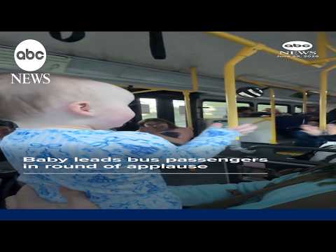 Read more about the article Baby leads bus passengers in round of applause