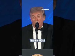 Read more about the article Trump jokes with Peter Doocy throughout WHCA Dinner #shorts
