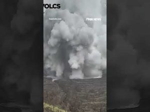 Read more about the article WATCH: What was described as a ‘minor’ volcanic eruption didn’t look minor on cam…