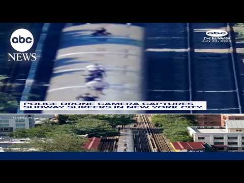 Read more about the article Police drone camera captures subway surfers in New York City