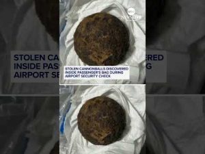 Read more about the article Stolen cannonballs discovered inside passenger’s bag during airport security check
