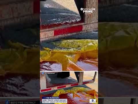 Read more about the article A truck hauling 40,000 pounds of Frank’s RedHot sauce spilled part of its load