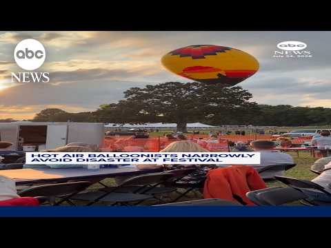 Read more about the article Hot air balloonists narrowly avoid disaster
