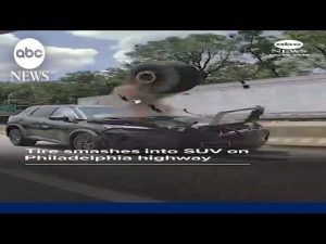 Read more about the article Tire smashes into SUV on Philadelphia highway