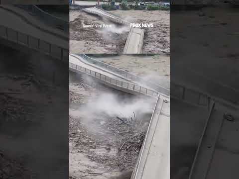 Read more about the article SEE IT: Bridge swept away as raging waters surge through Nepal #shorts
