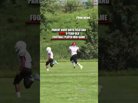 Read more about the article SEE IT: Parent RUNS ONTO field and TRIPS 9-year-old football player mid-game #foxnews #news #shorts