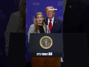 Read more about the article Donald Trump mocks Joe Biden after chasing toddler on stage #shorts #us #news #foxnews