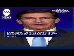 Read more about the article Former defense secretary calls for economic boycott of Iran