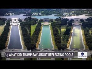 Read more about the article President Trump acknowledges ‘no video or proof’ of alleged vandalism to Reflecting Pool