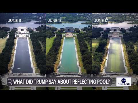 Read more about the article President Trump acknowledges ‘no video or proof’ of alleged vandalism to Reflecting Pool