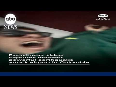 Read more about the article Video captures moment powerful earthquake struck airport in Colombia