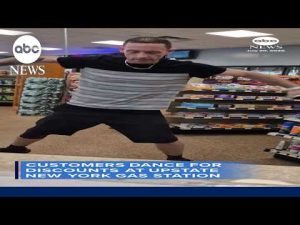 Read more about the article Customers dance for discounts at NY gas station