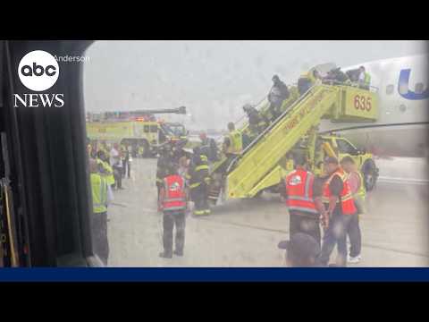 Read more about the article United jet aborts takeoff after tires blow