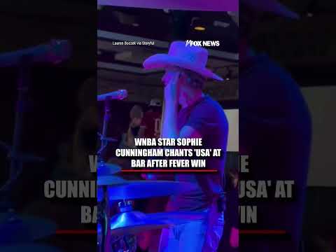 Read more about the article WNBA star Sophie Cunningham chants ‘USA’ at bar after Fever win #shorts #foxnews #news #fox