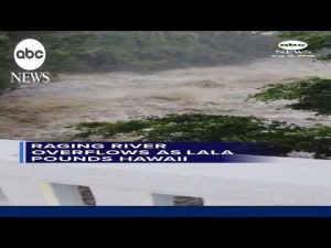 Read more about the article Raging river overflows as Lala pounds Hawaii