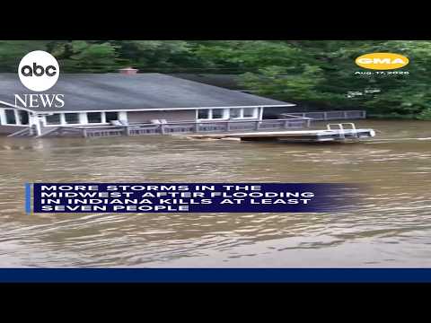 You are currently viewing More storms in the Midwest after flooding in Indiana kills at least seven people