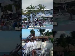 Read more about the article Unexpected pool crowd watches couple’s intimate wedding ceremony #foxnews #news #shorts