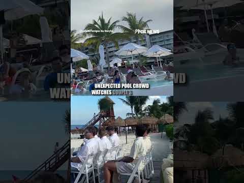 Read more about the article Unexpected pool crowd watches couple’s intimate wedding ceremony #foxnews #news #shorts