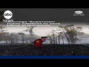 Read more about the article Teenage ‘Superman’ fights wildfires to save home in Indonesia