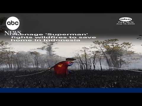 Read more about the article Teenage ‘Superman’ fights wildfires to save home in Indonesia