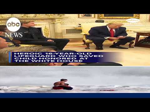 Read more about the article Heroic 16-year-old lifeguard who saved child honored at White House