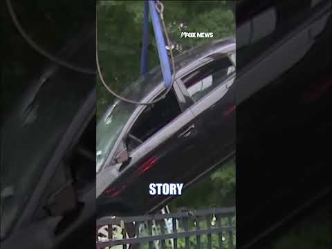 Read more about the article WATCH: Driver PLUNGES into neighbor’s pool #shorts #us #news #viral