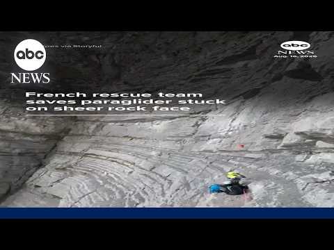 Read more about the article French rescue team saves paraglider stuck on sheer rock face