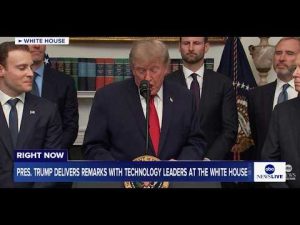 Read more about the article President Trump delivers remarks with technology leaders at the White House: LIVE
