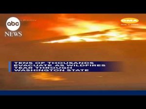 Read more about the article Tens of thousands evacuate as wildfires tear through Washington State