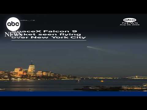 Read more about the article SpaceX Falcon 9 rocket seen flying over New York City