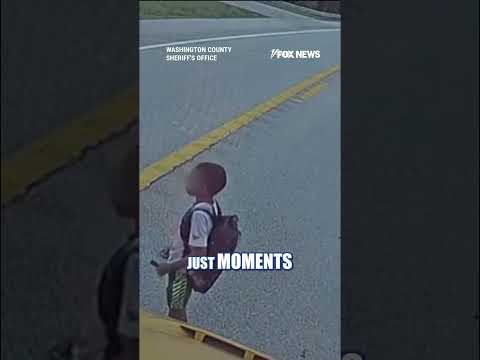 Read more about the article WATCH: Driver almost HITS boy getting off school bus #shorts #us #news #foxnews