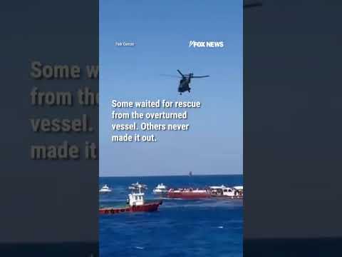 Read more about the article WATCH: Ferry capsizes off Cyprus as passengers cling to overturned vessel